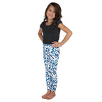 KIDS (2-8yrs) Active Stretch Leggings - 'Squiggles' (Bluebell)