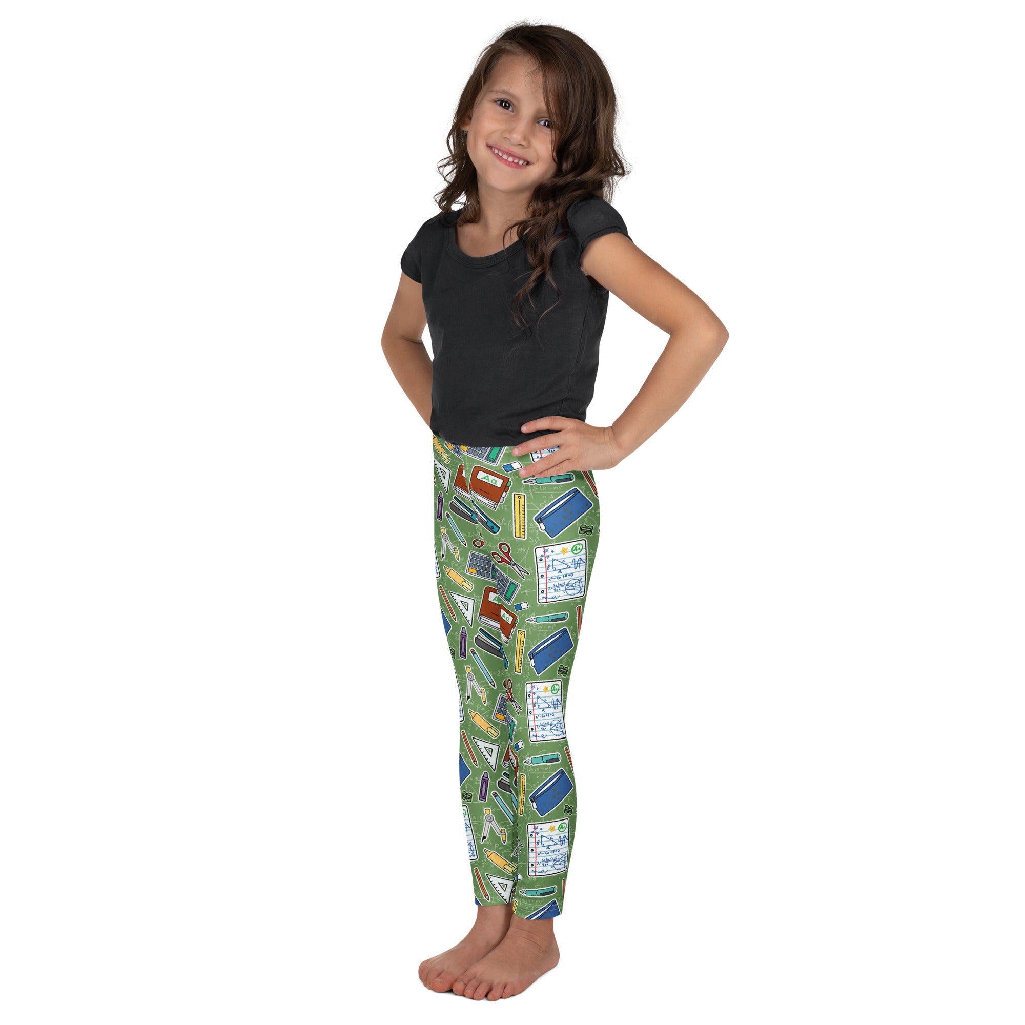 KIDS (2-8yrs) Active Stretch Leggings - 'Teacher's Pet'