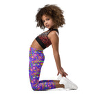 KIDS (2-8yrs) Active Stretch Leggings - 'Glitter Stickers'