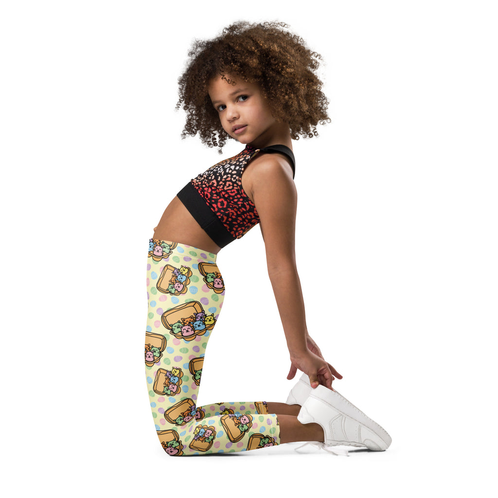 KIDS (2-8yrs) Active Stretch Leggings - 'Easter Kittens'