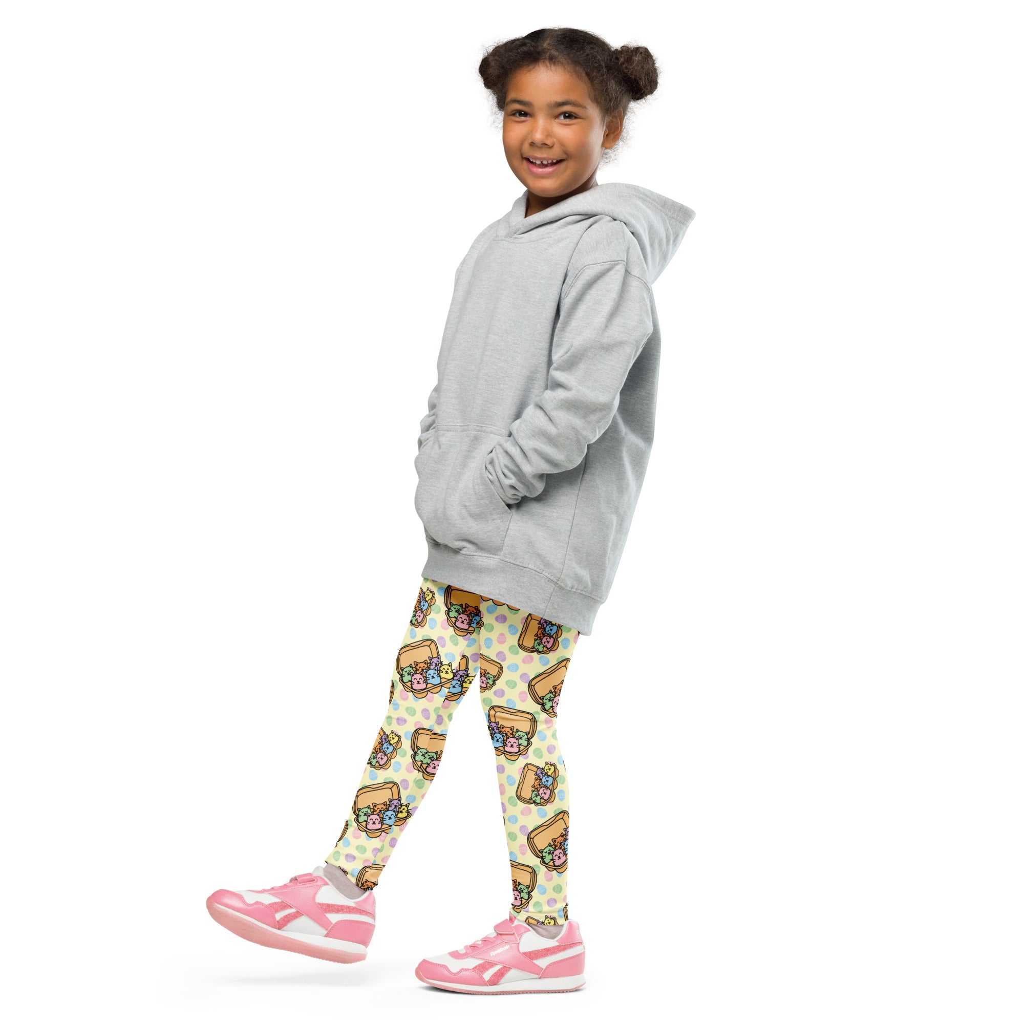 KIDS (2-8yrs) Active Stretch Leggings - 'Easter Kittens'