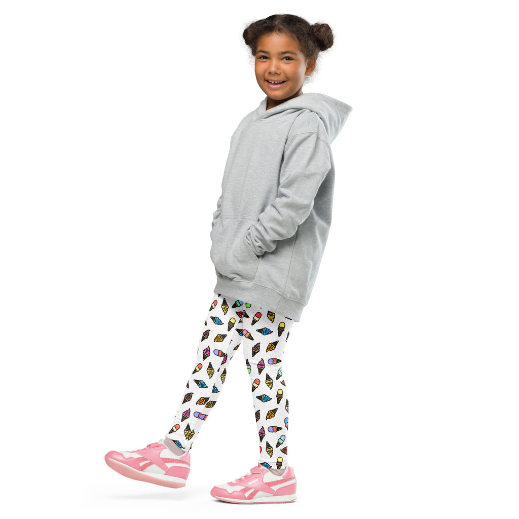 KIDS (2-8yrs) Active Stretch Leggings - 'Ice Cream' Leggings