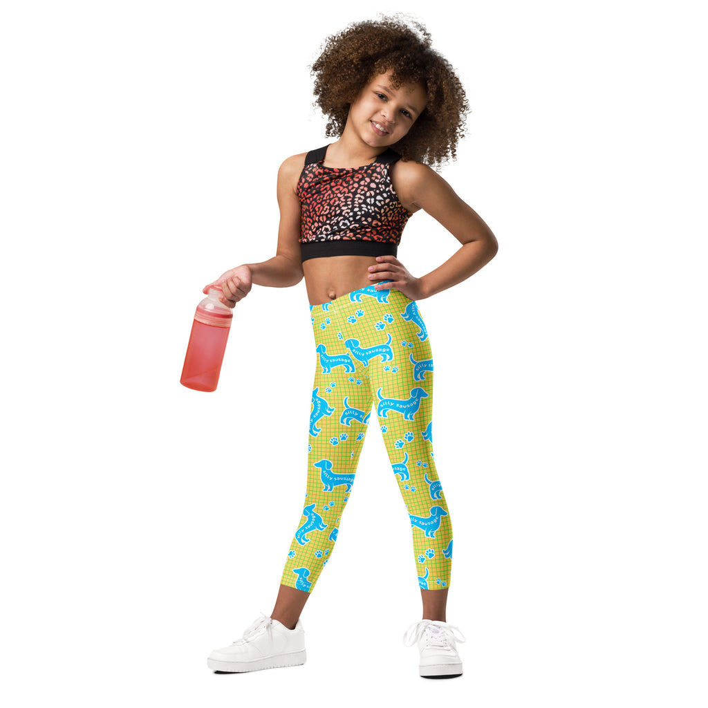 KIDS (2-8yrs) Active Stretch Leggings - 'Silly Sausage'
