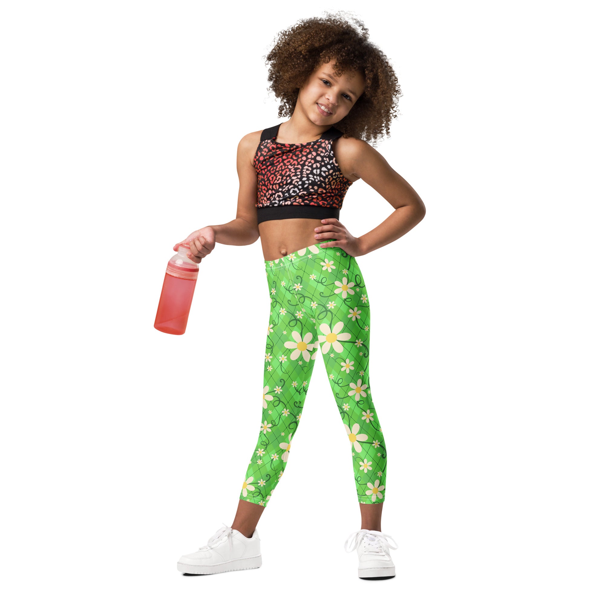 KIDS (2-8yrs) Active Stretch Leggings - 'Daisychain'