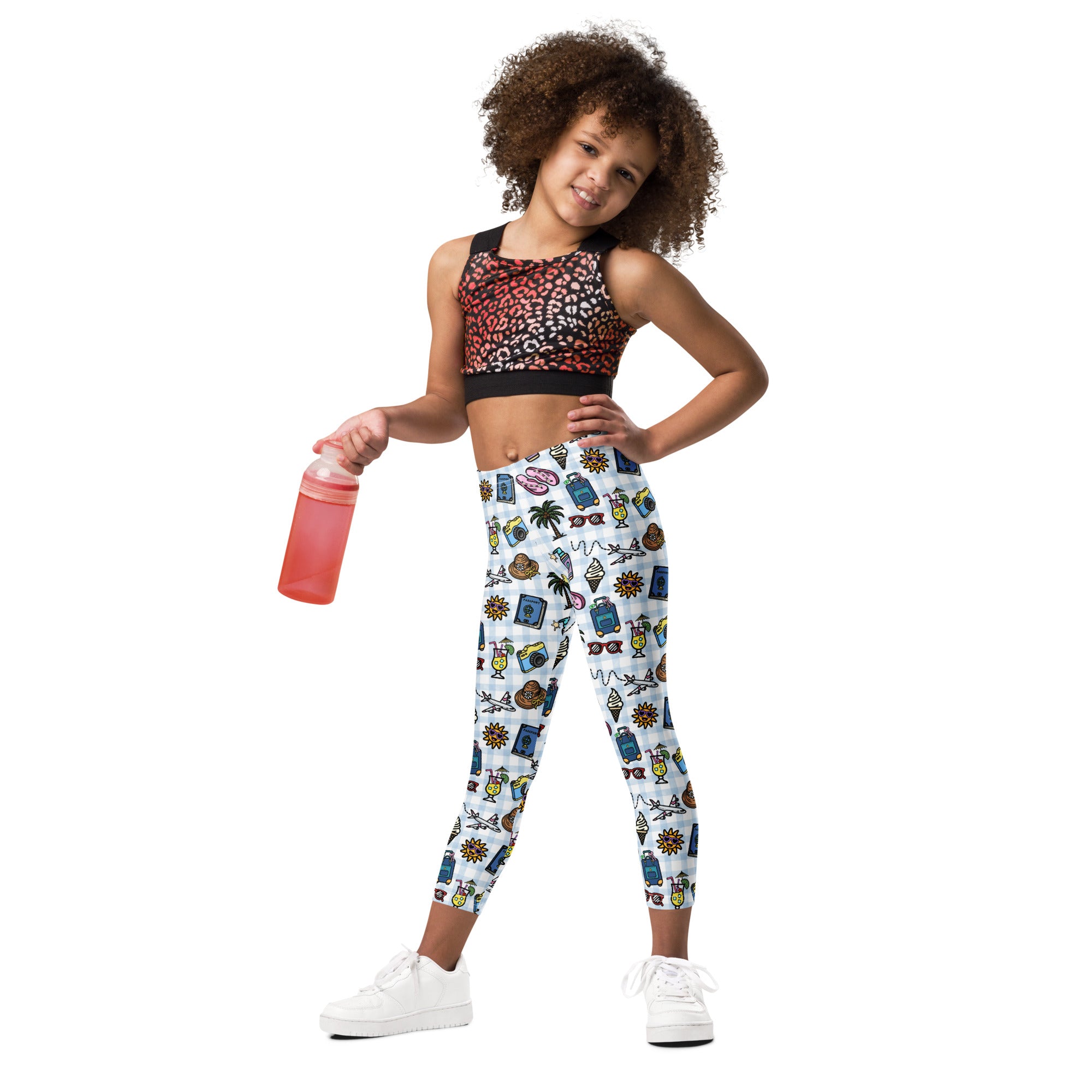 KIDS (2-8yrs) Active Stretch Leggings - 'Gingham Getaway'