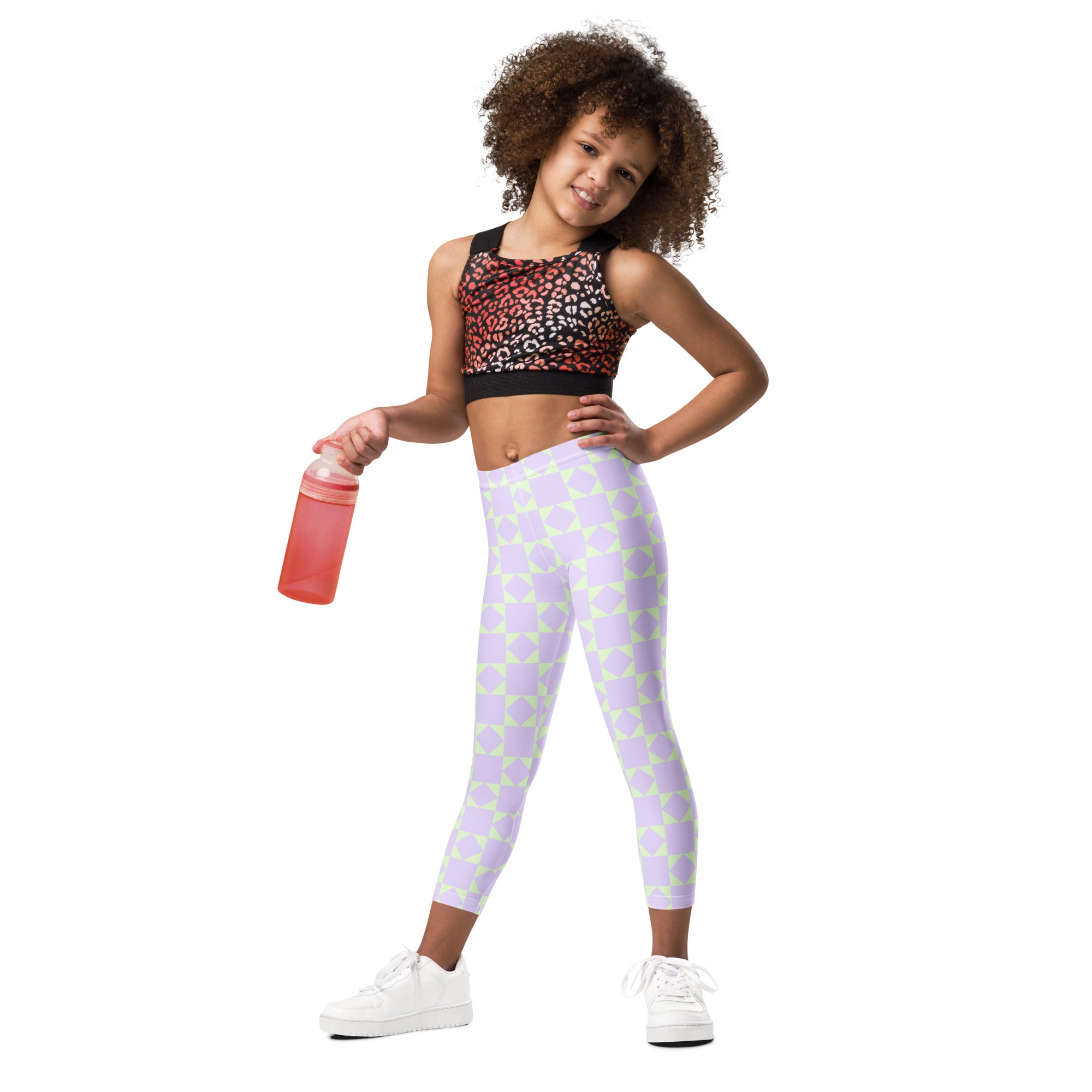 KIDS (2-8yrs) Active Stretch Leggings - 'Lilac Mint'