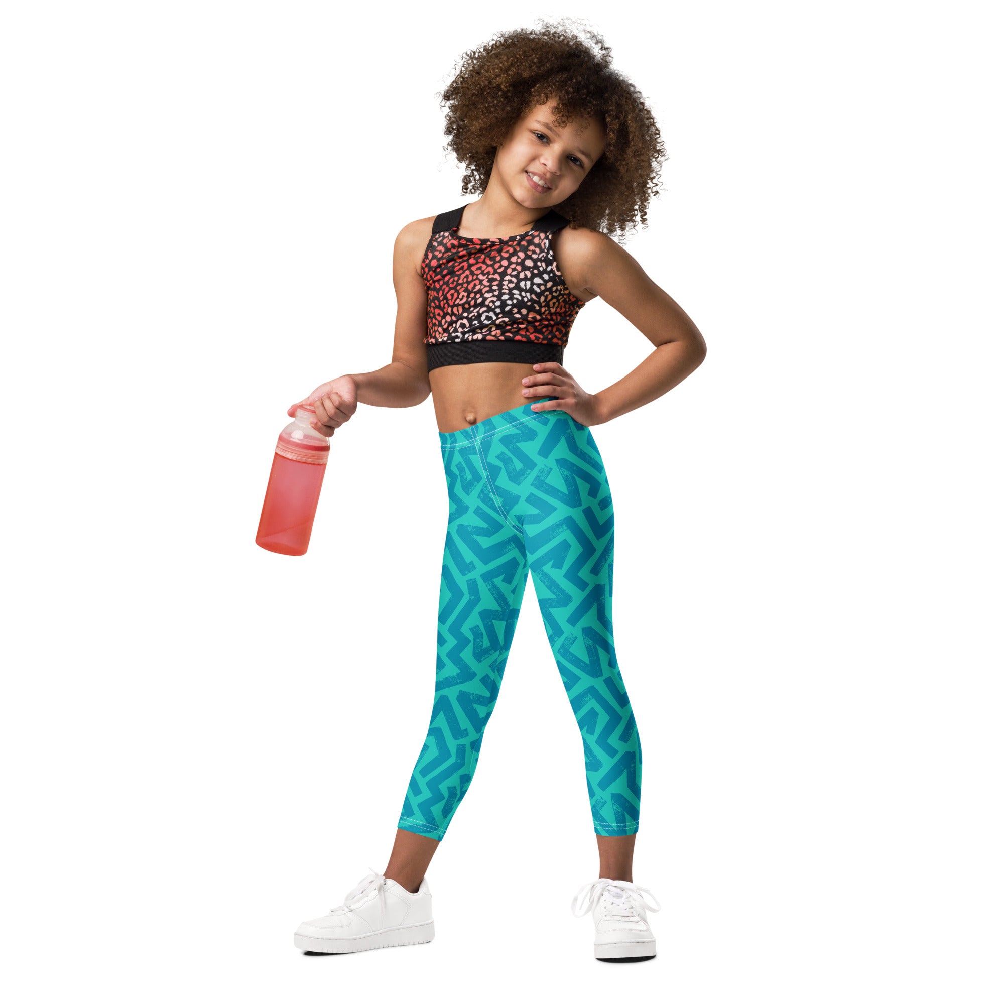 KIDS (2-8yrs) Active Stretch Leggings - 'Aquamarine'