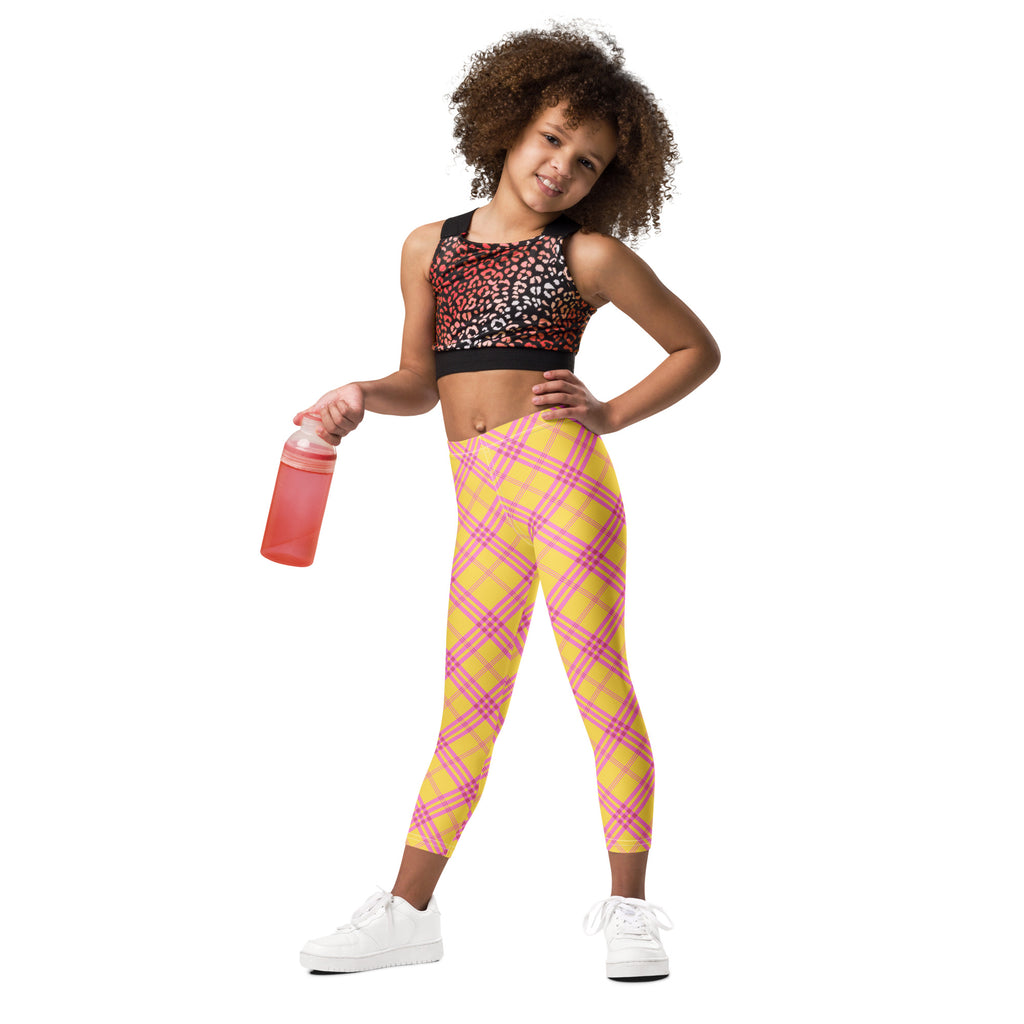 KIDS (2-8yrs) Active Stretch Leggings - 'Raspberry Ripple'