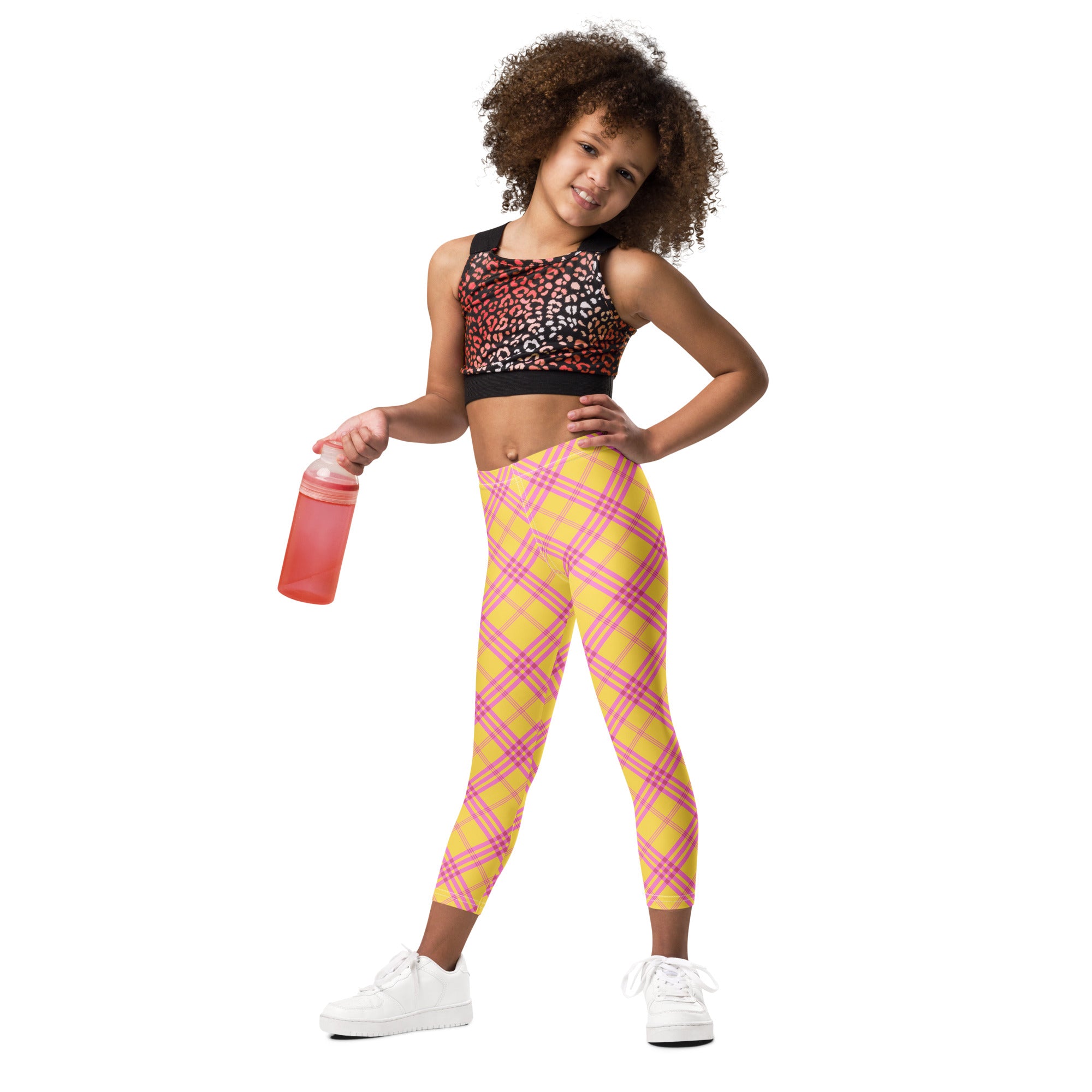 KIDS (2-8yrs) Active Stretch Leggings - 'Raspberry Ripple'