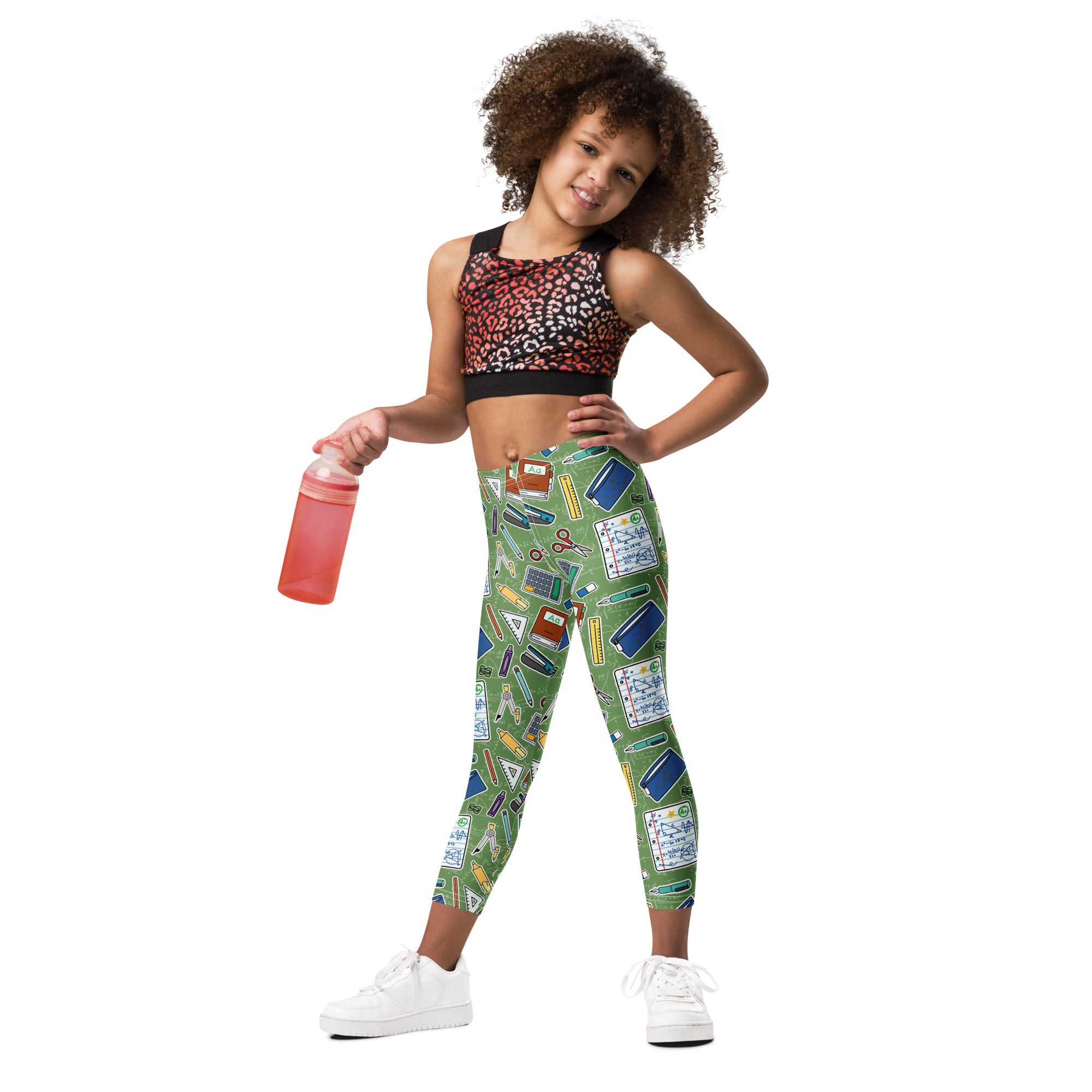 KIDS (2-8yrs) Active Stretch Leggings - 'Teacher's Pet'