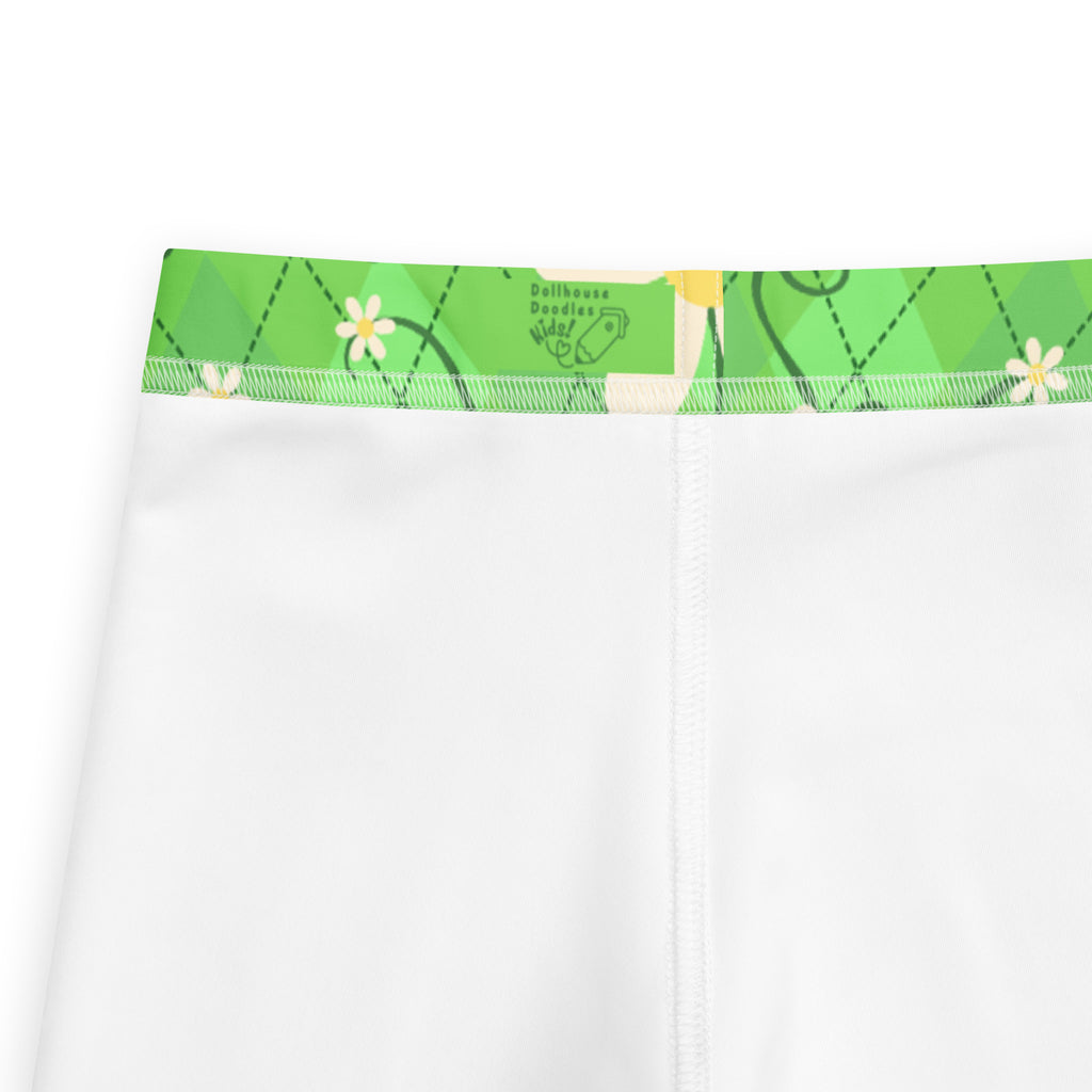 KIDS (2-8yrs) Active Stretch Leggings - 'Daisychain'