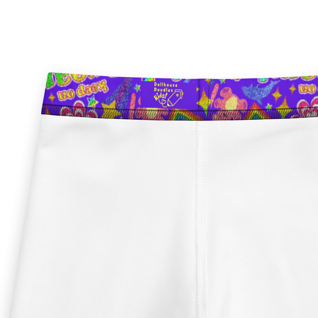 KIDS (2-8yrs) Active Stretch Leggings - 'Glitter Stickers'