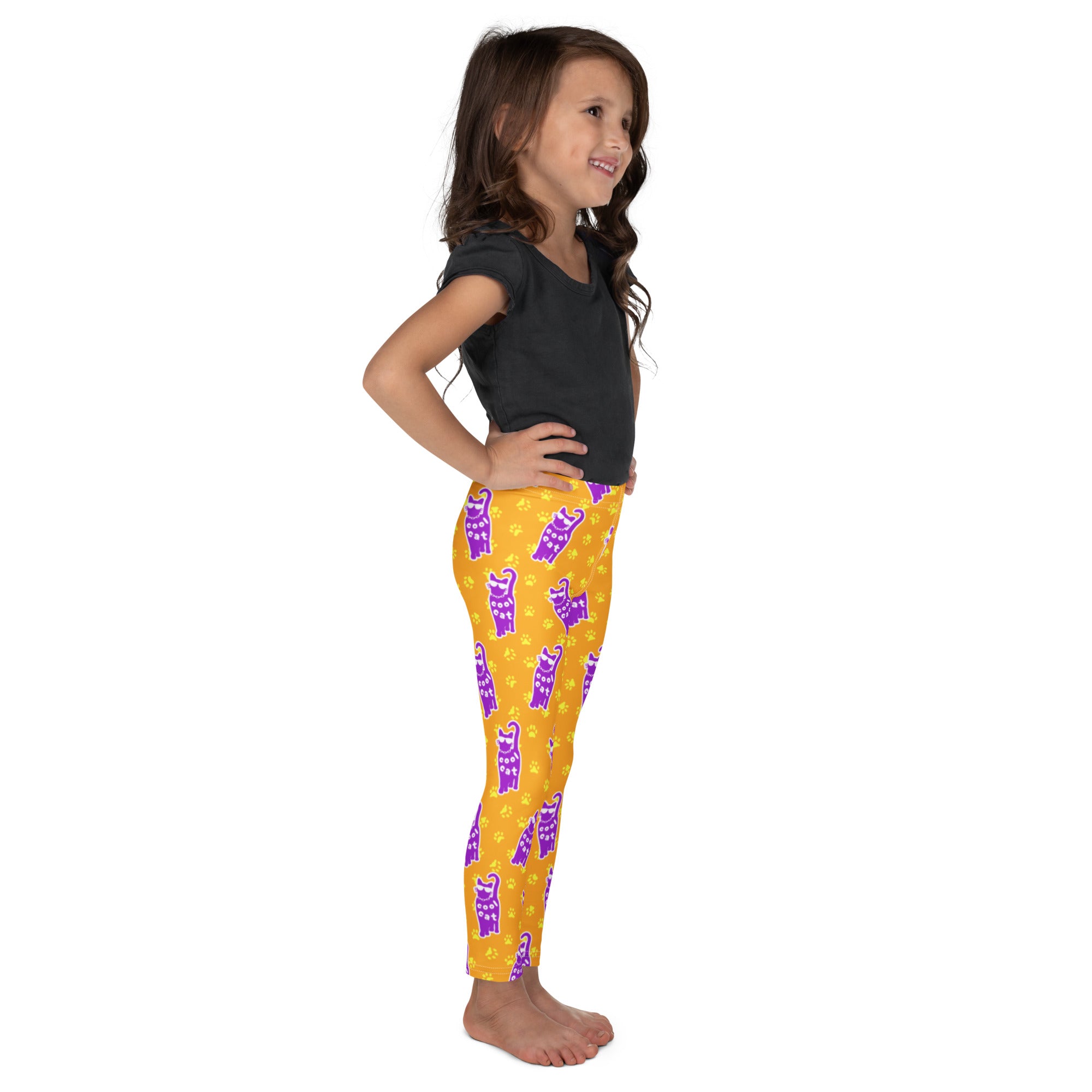 KIDS (2-8yrs) Active Stretch Leggings - 'Cool Cat'