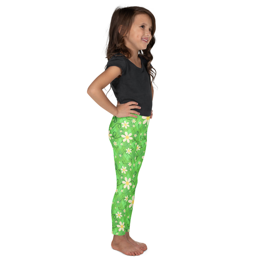 KIDS (2-8yrs) Active Stretch Leggings - 'Daisychain'