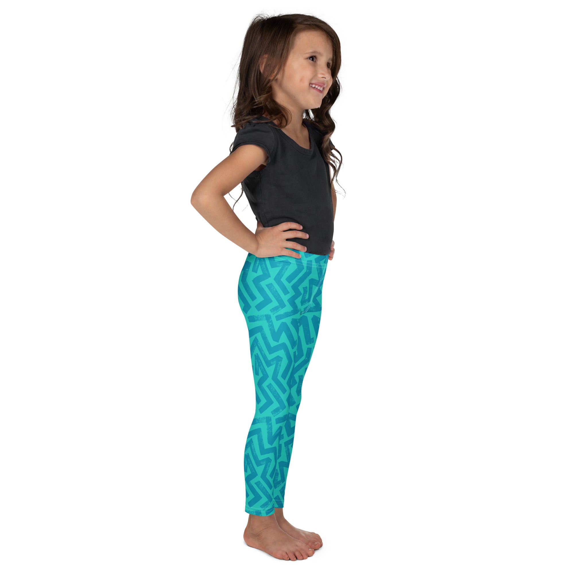 KIDS (2-8yrs) Active Stretch Leggings - 'Aquamarine'