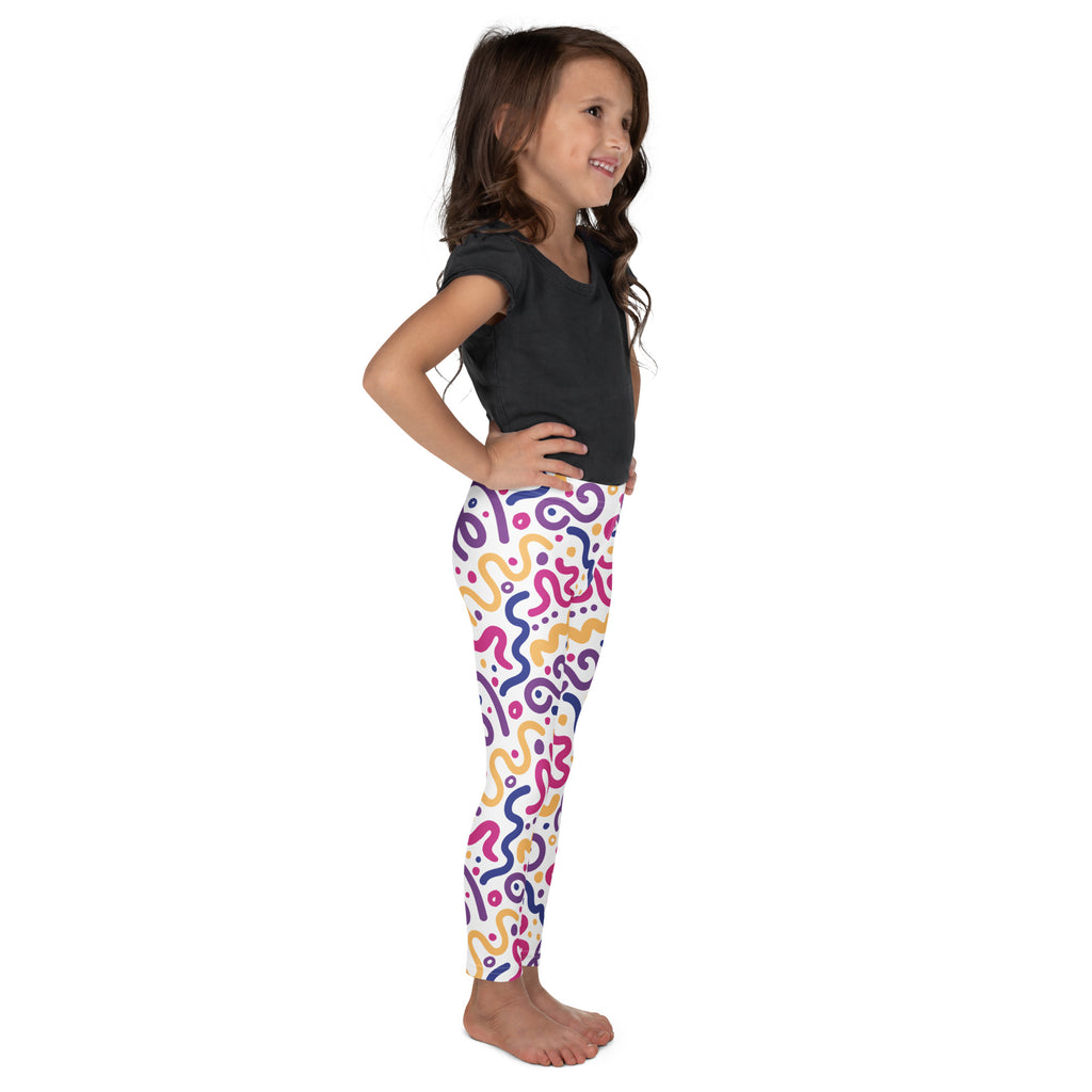 KIDS (2-8yrs) Active Stretch Leggings - 'Squiggles'