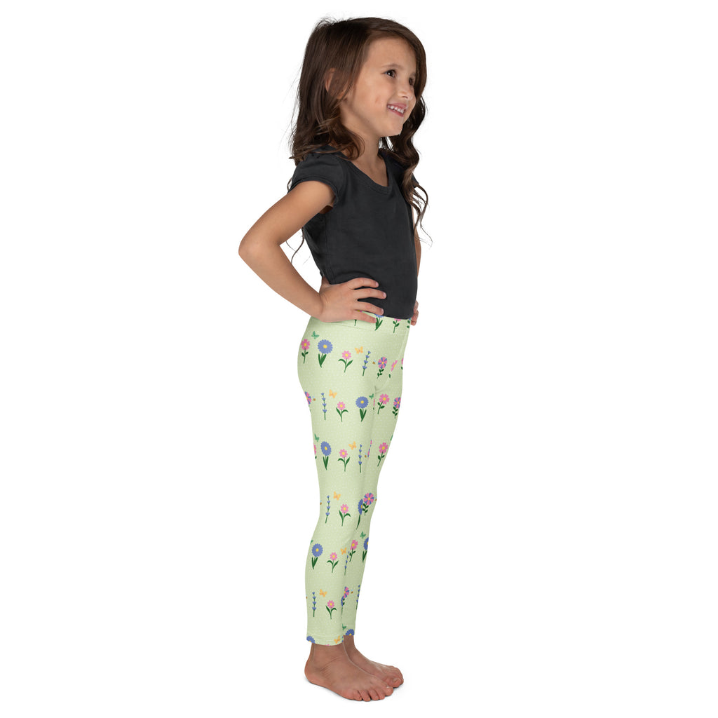 KIDS (2-8yrs) Active Stretch Leggings - 'Spring Stems'
