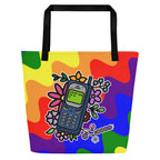 XL Tote Bag with Pocket - 'Text Me'
