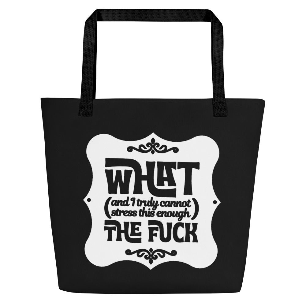 XL Tote Bag with Pocket - 'Cannot Stress This Enough' Tote Bag