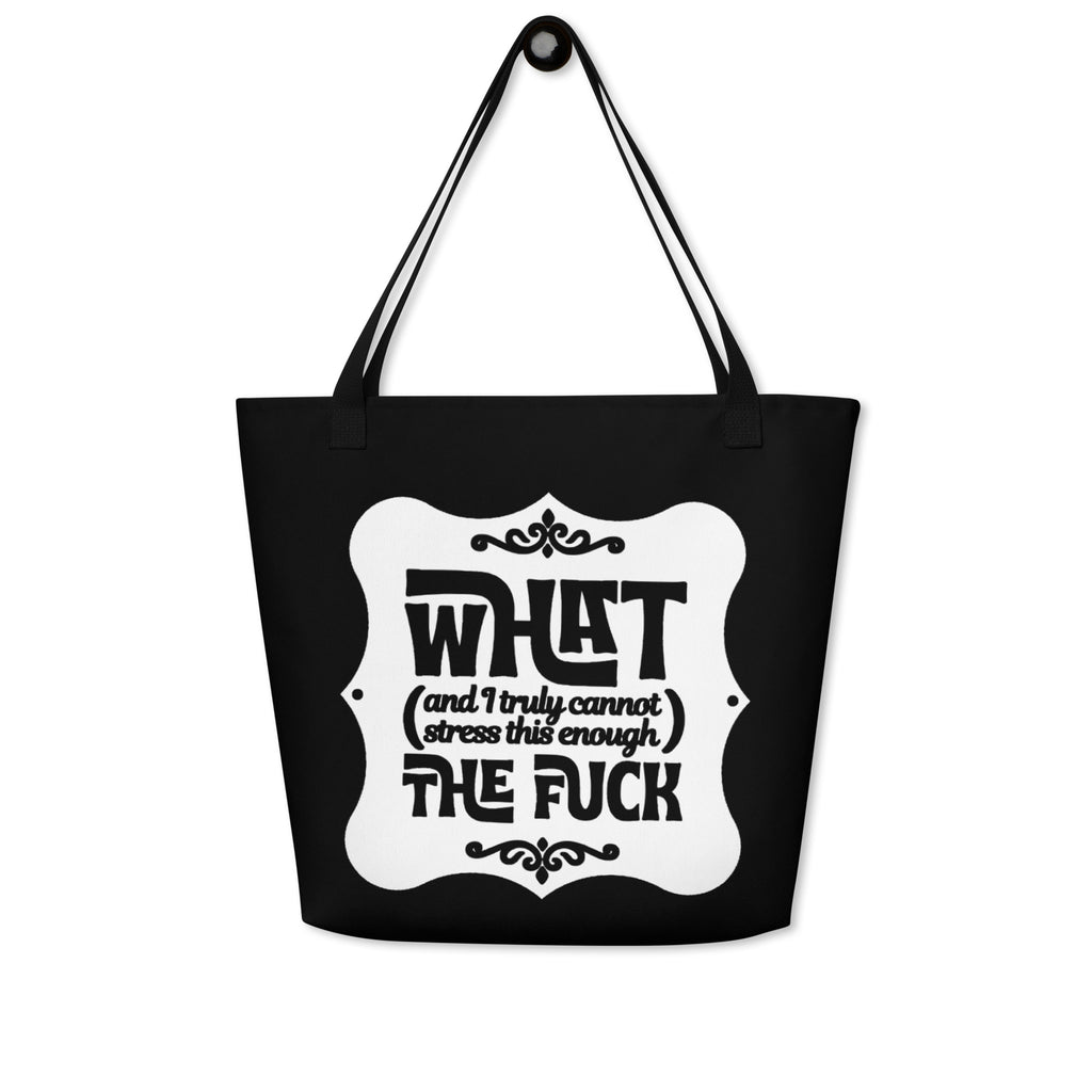 XL Tote Bag with Pocket - 'Cannot Stress This Enough' Tote Bag