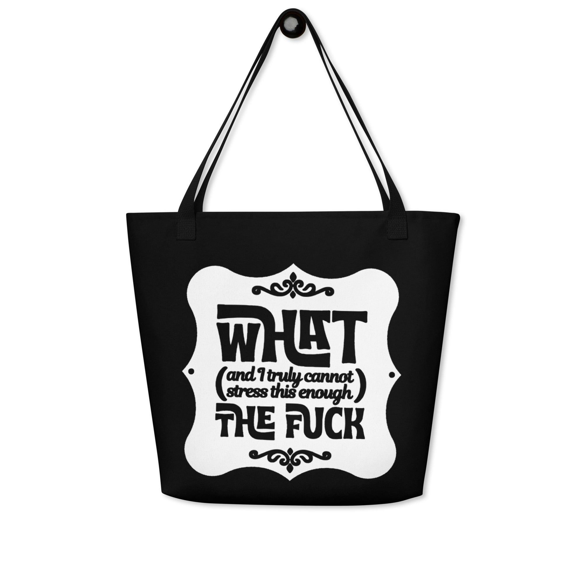 XL Tote Bag with Pocket - 'Cannot Stress This Enough' Tote Bag