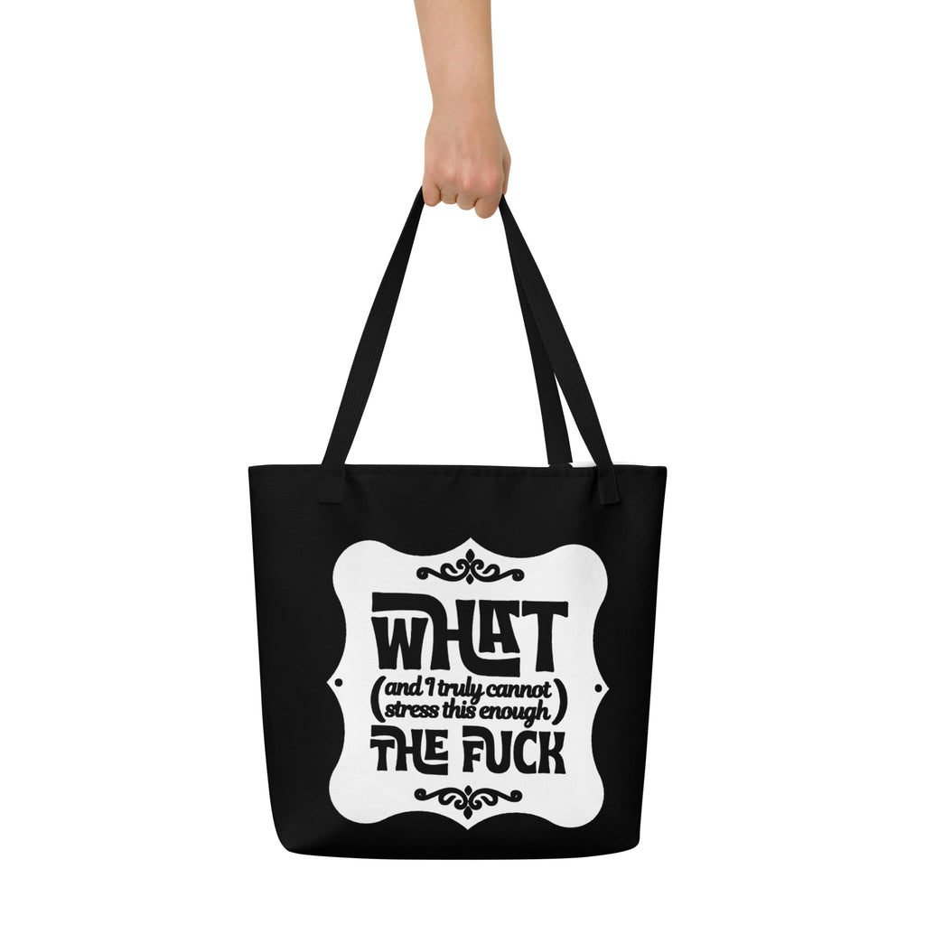 XL Tote Bag with Pocket - 'Cannot Stress This Enough' Tote Bag