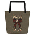 XL Tote Bag with Pocket - 'Dead Cute' Default Title