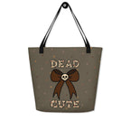 XL Tote Bag with Pocket - 'Dead Cute'