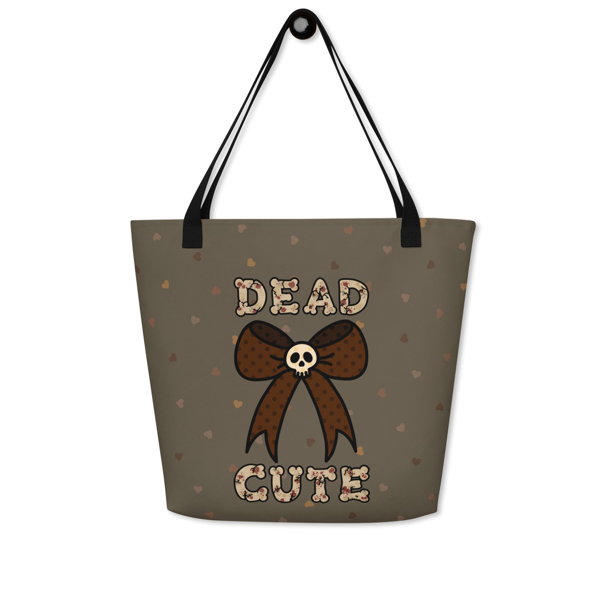 XL Tote Bag with Pocket - 'Dead Cute'
