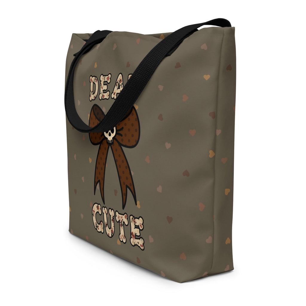 XL Tote Bag with Pocket - 'Dead Cute'