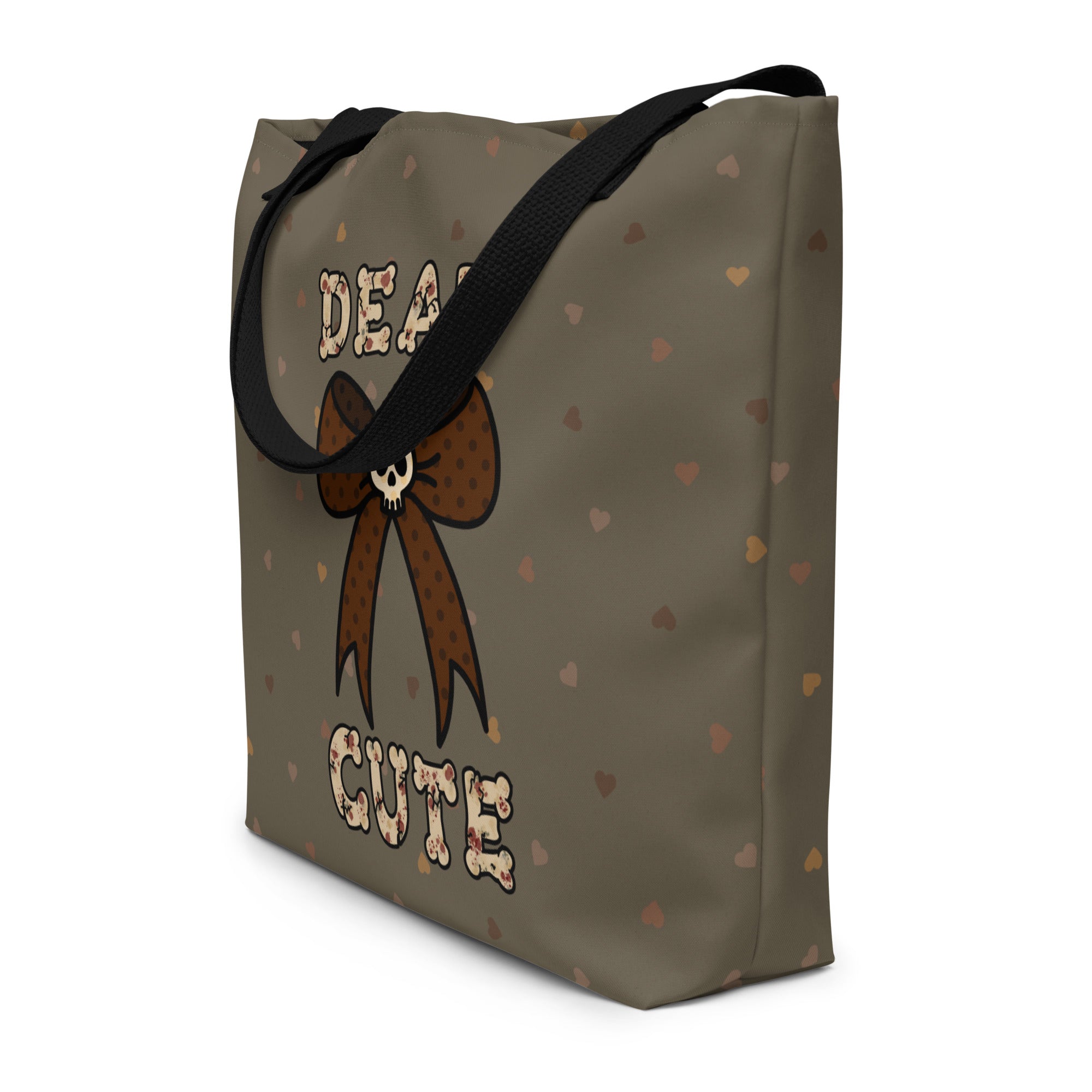 XL Tote Bag with Pocket - 'Dead Cute'