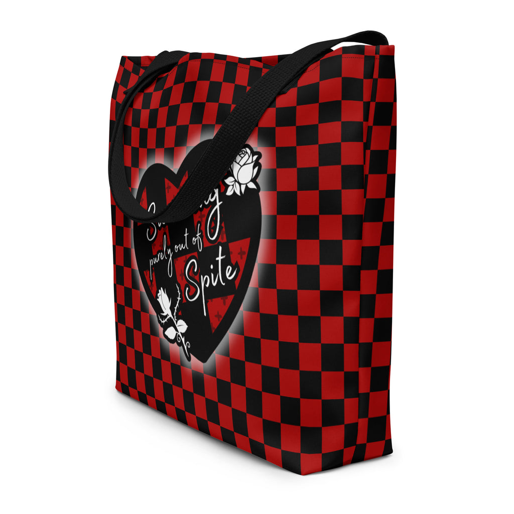 XL Tote Bag with Pocket - 'Surviving Purely Out of Spite'