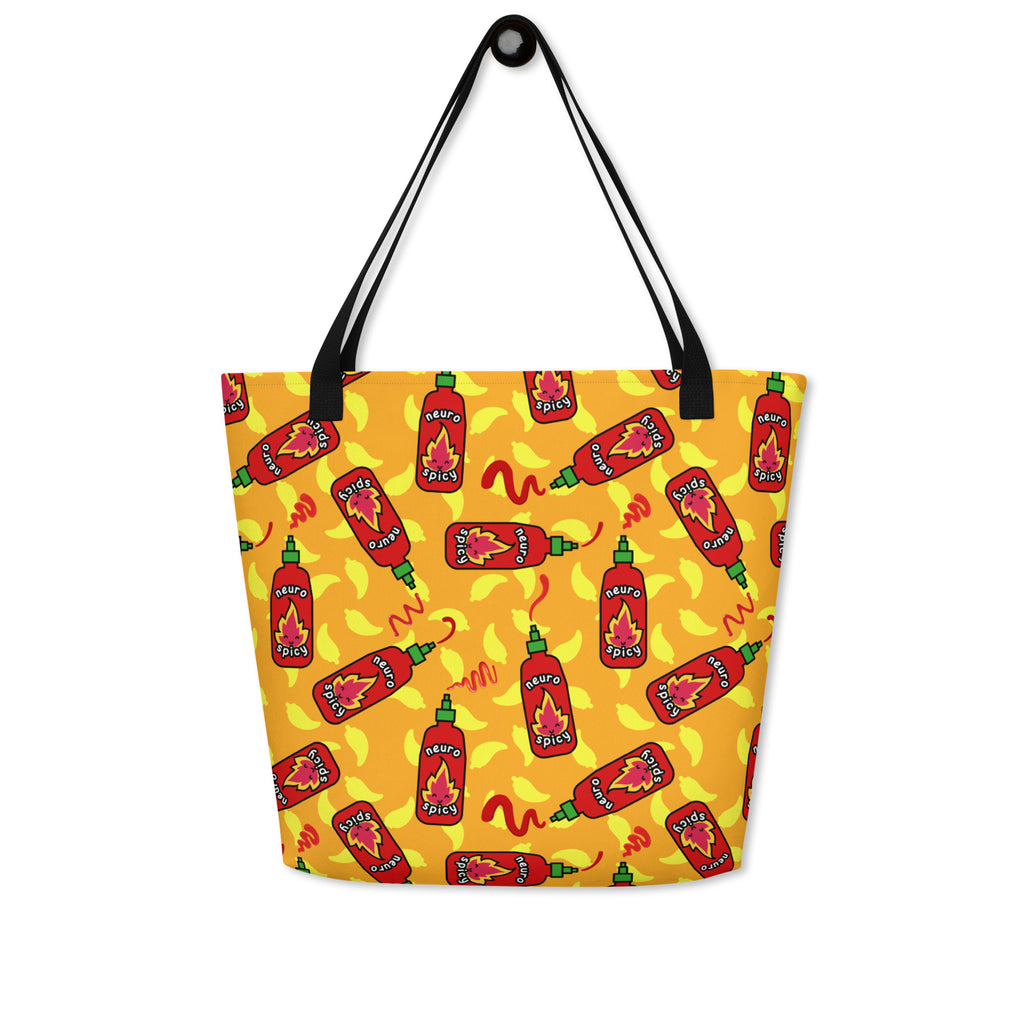 XL Tote Bag with Pocket - 'Neurospicy'