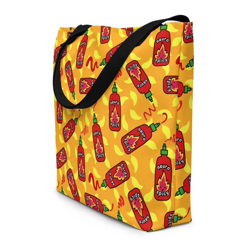 XL Tote Bag with Pocket - 'Neurospicy'