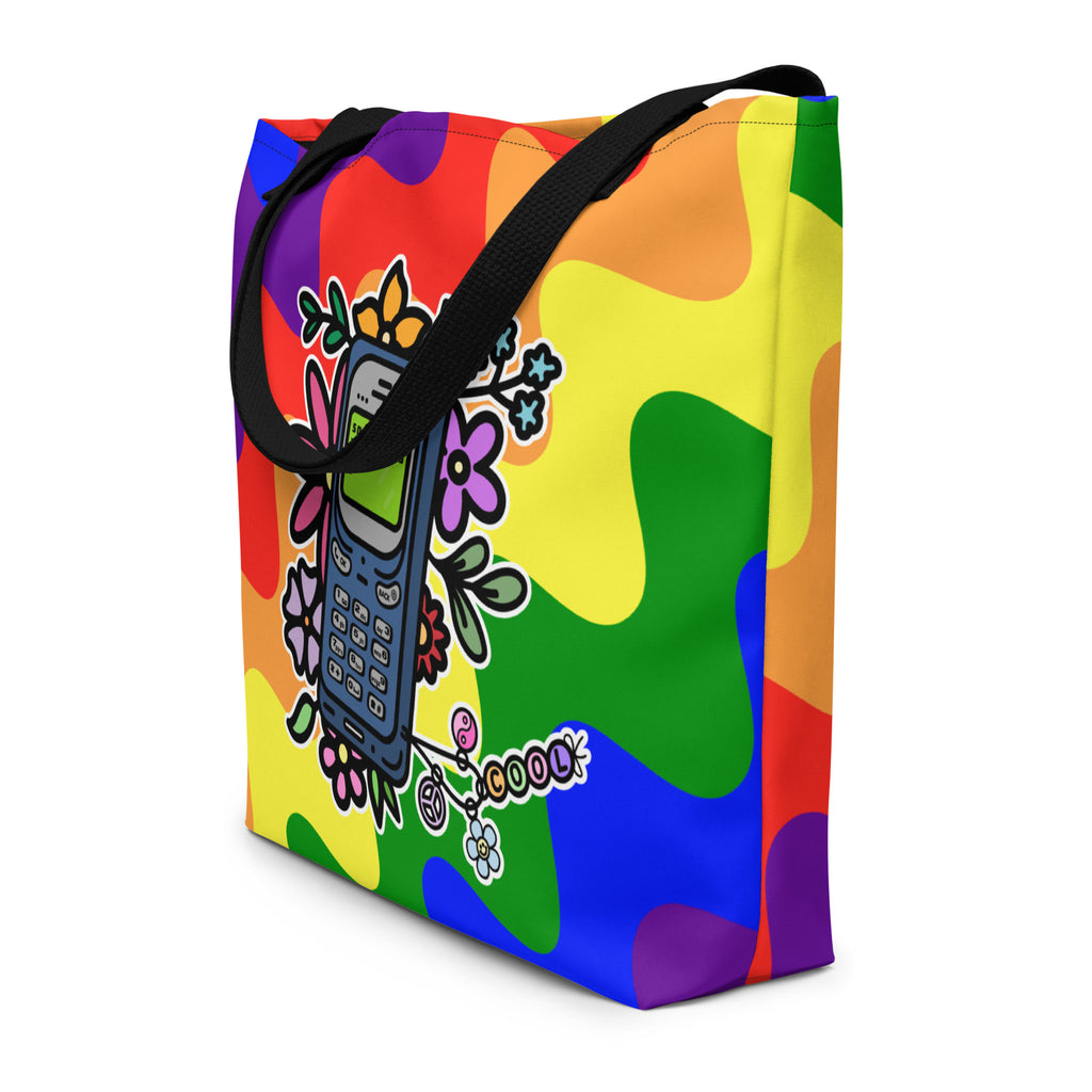 XL Tote Bag with Pocket - 'Text Me'