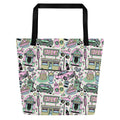 XL Tote Bag with Pocket - 'Bubblegum Diner' Default Title