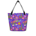 XL Tote Bag with Pocket - 'Glitter Stickers'