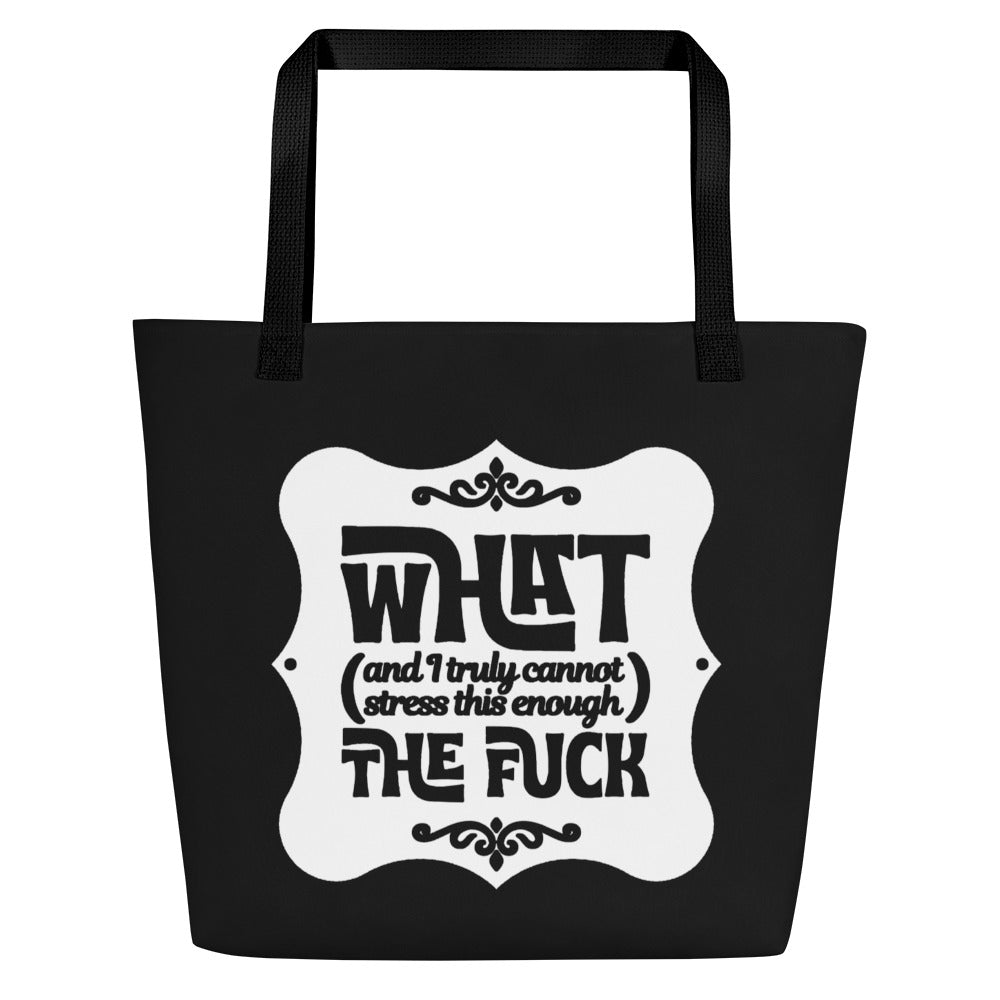 XL Tote Bag with Pocket - 'Cannot Stress This Enough' Default Title Tote Bag