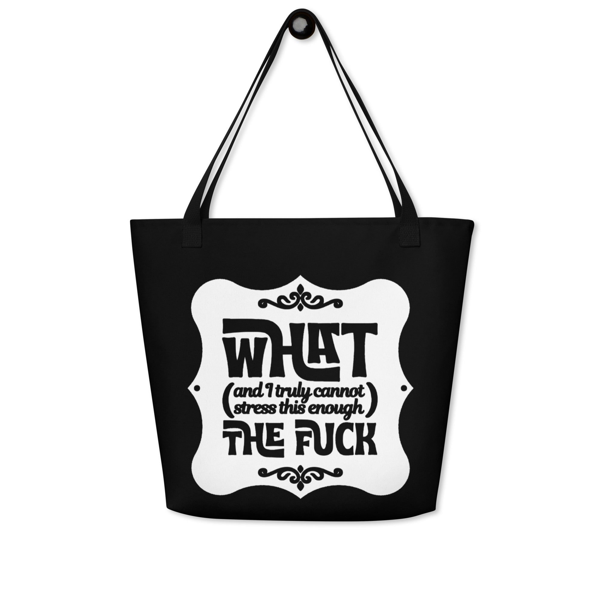 XL Tote Bag with Pocket - 'Cannot Stress This Enough' Tote Bag