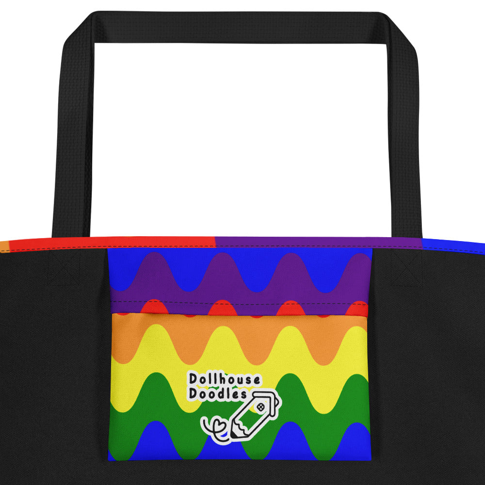 XL Tote Bag with Pocket - 'Text Me'