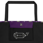 XL Tote Bag with Pocket - 'Diamond Skulls'