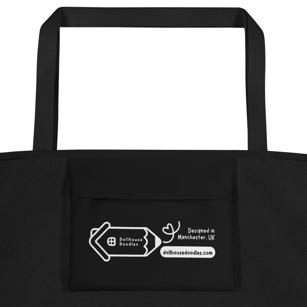 XL Tote Bag with Pocket - 'You Wouldn't Happen to Have a Cigarette' Tote Bag