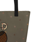 XL Tote Bag with Pocket - 'Dead Cute'