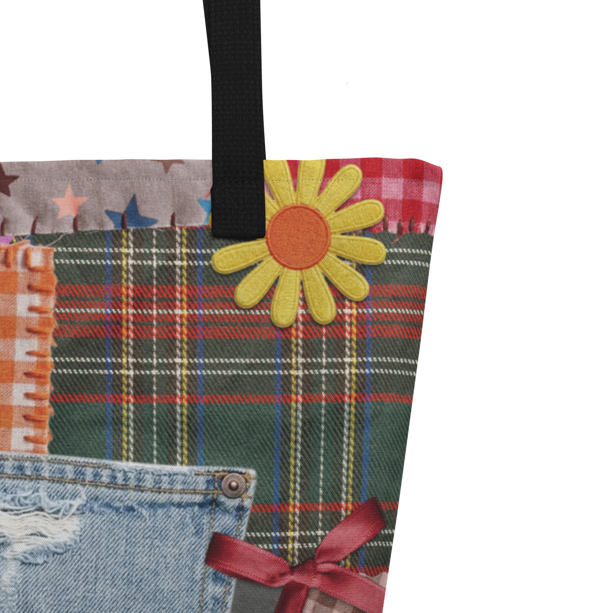 XL Tote Bag with Pocket - 'Perfect Patchwork'