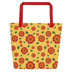 XL Tote Bag with Pocket - 'Petal Pop'