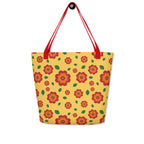 XL Tote Bag with Pocket - 'Petal Pop'