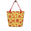 XL Tote Bag with Pocket - 'Petal Pop' Default Title