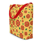 XL Tote Bag with Pocket - 'Petal Pop'