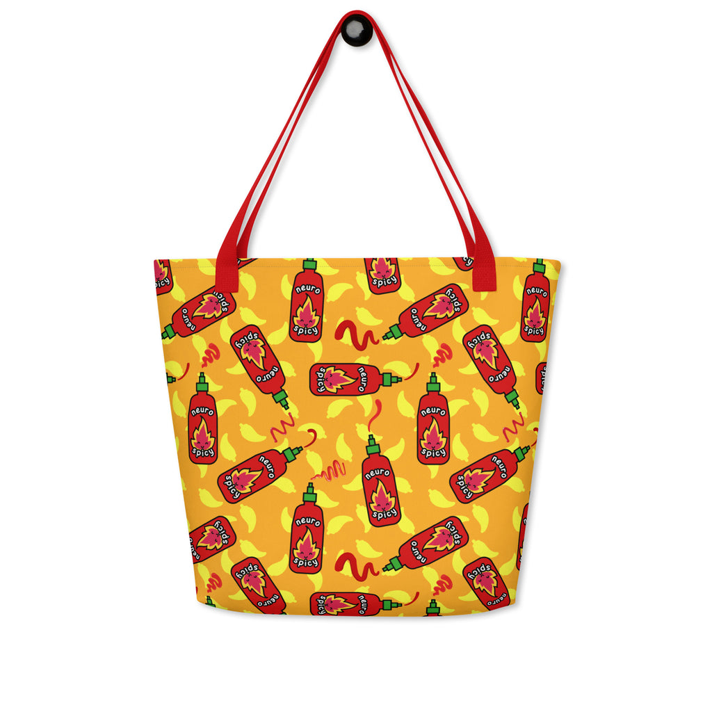 XL Tote Bag with Pocket - 'Neurospicy'