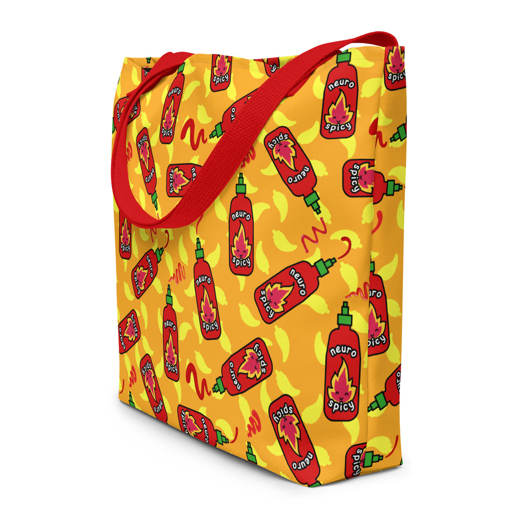 XL Tote Bag with Pocket - 'Neurospicy'